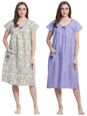 Woman Printed Nighty Combo Pack