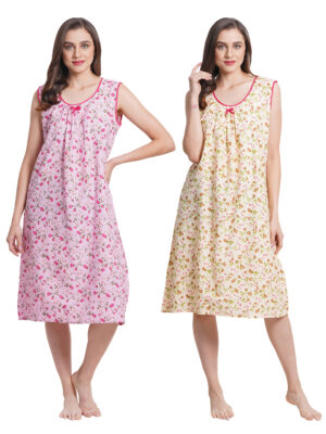 Woman Printed Nighty Combo Pack