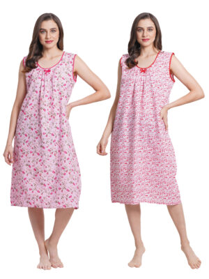 Woman Printed Nighty Combo Pack