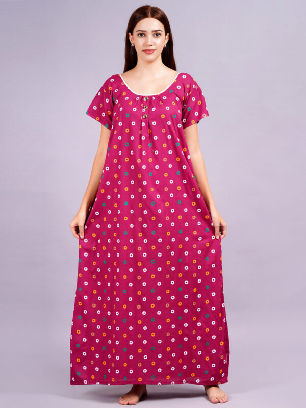 Breezly Women's Pure Cotton Combo Rajwadi Jaipuri Nightdress Nighty - Image 2