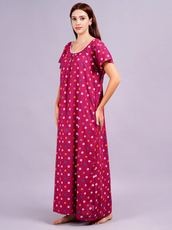 Breezly Women's Pure Cotton Combo Rajwadi Jaipuri Nightdress Nighty - Image 4