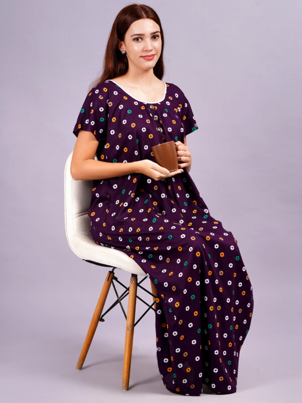 Breezly Women's Pure Cotton Combo Rajwadi Jaipuri Nightdress Nighty - Image 9