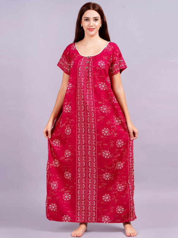 Breezly Women's Pure Cotton Combo Rajwadi Jaipuri Nightdress Nighty - Image 9