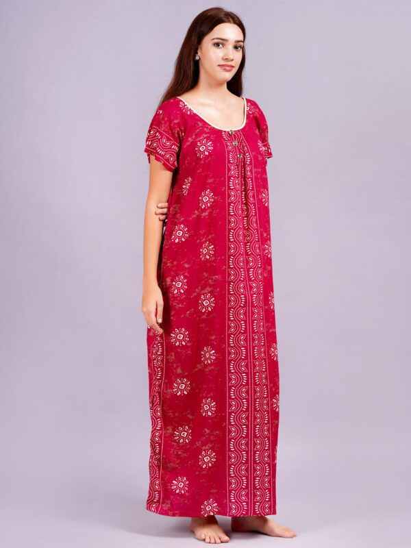 Breezly Women's Pure Cotton Combo Rajwadi Jaipuri Nightdress Nighty - Image 11