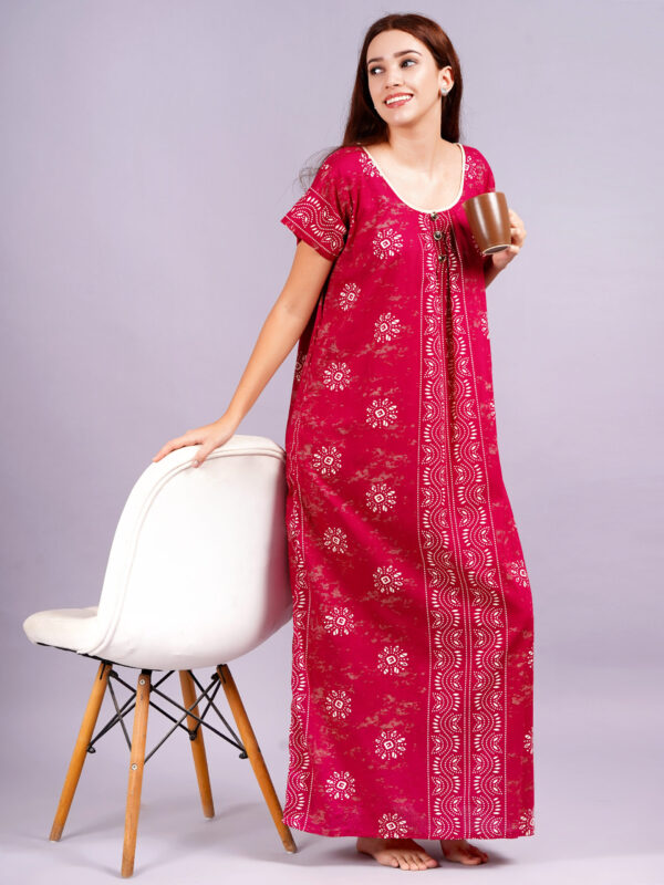 Breezly Women's Pure Cotton Combo Rajwadi Jaipuri Nightdress Nighty - Image 12