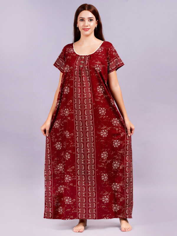 Breezly Women's Pure Cotton Combo Rajwadi Jaipuri Nightdress Nighty - Image 6