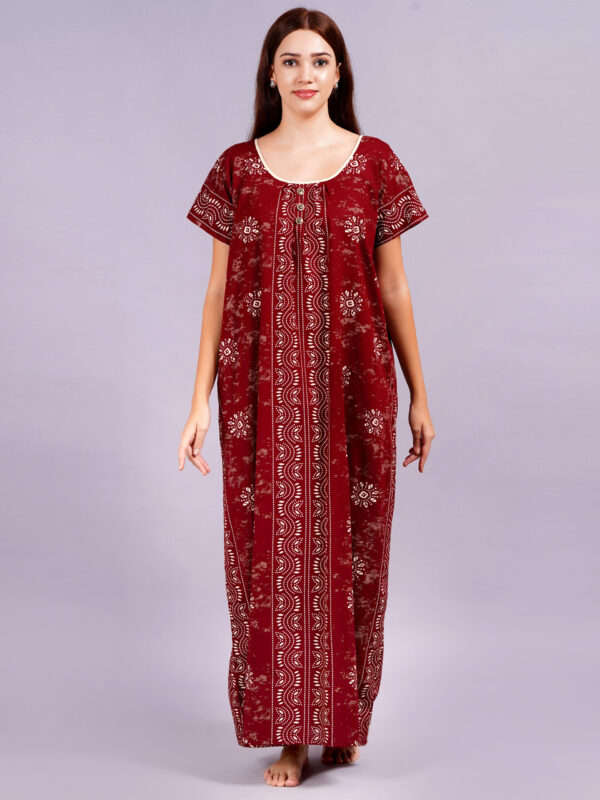 Breezly Women's Pure Cotton Combo Rajwadi Jaipuri Nightdress Nighty - Image 6
