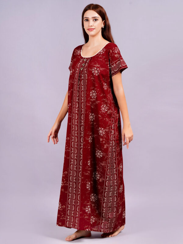 Breezly Women's Pure Cotton Combo Rajwadi Jaipuri Nightdress Nighty - Image 5