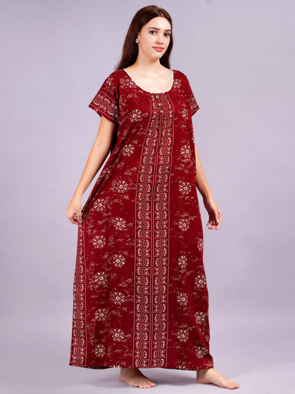 Breezly Women's Pure Cotton Combo Rajwadi Jaipuri Nightdress Nighty - Image 8