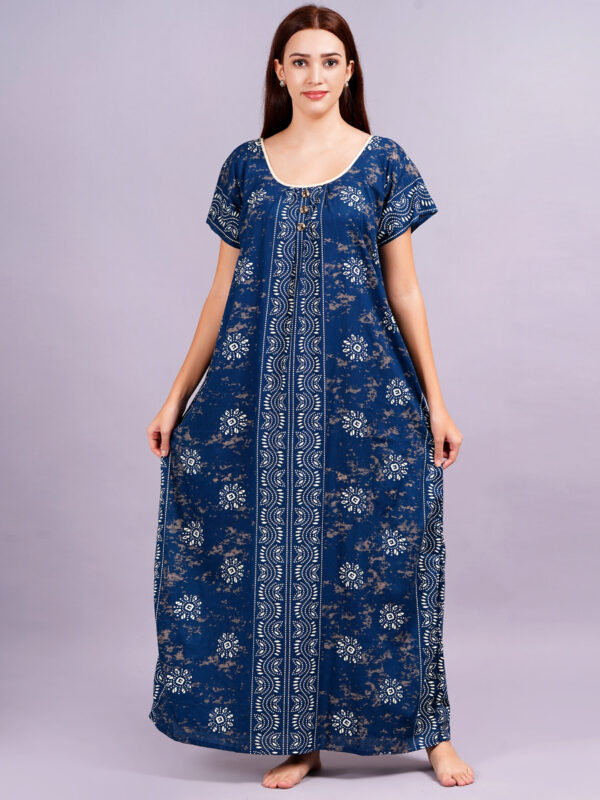 Breezly Women's Pure Cotton Combo Rajwadi Jaipuri Nightdress Nighty - Image 2