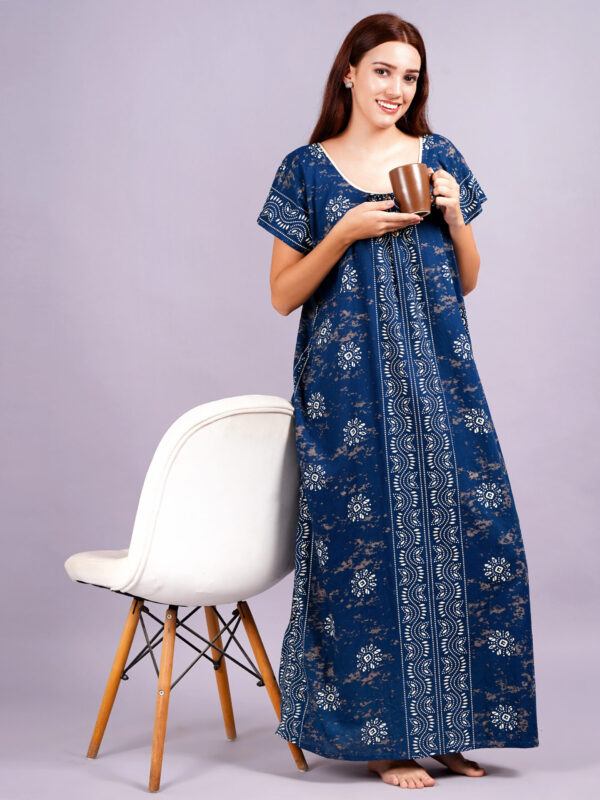 Breezly Women's Pure Cotton Combo Rajwadi Jaipuri Nightdress Nighty - Image 4