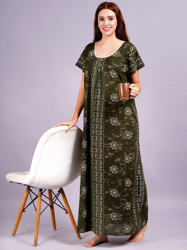 Breezly Women's Pure Cotton Combo Rajwadi Jaipuri Nightdress Nighty - Image 9