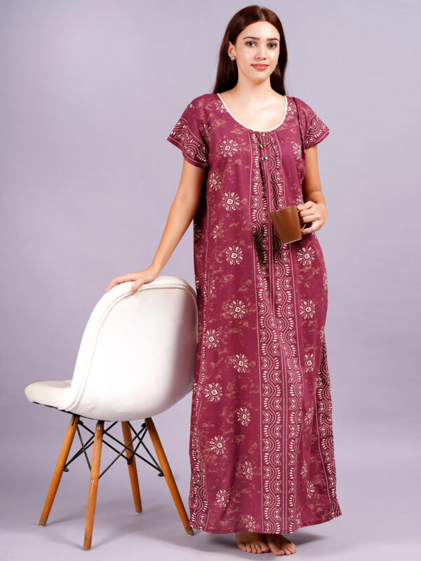 Breezly Women's Pure Cotton Combo Rajwadi Jaipuri Nightdress Nighty - Image 4