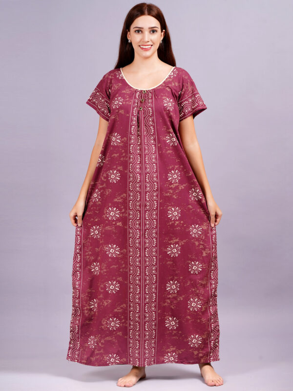 Breezly Women's Pure Cotton Combo Rajwadi Jaipuri Nightdress Nighty - Image 2