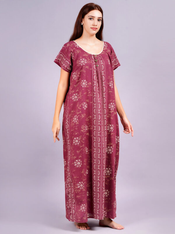 Breezly Women's Pure Cotton Combo Rajwadi Jaipuri Nightdress Nighty - Image 11
