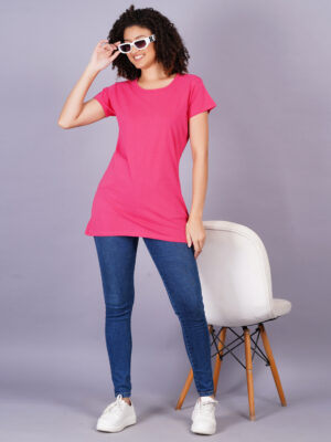 Breezly Woman's Regular Fit Pure Cotton Strawberry T-Shirt