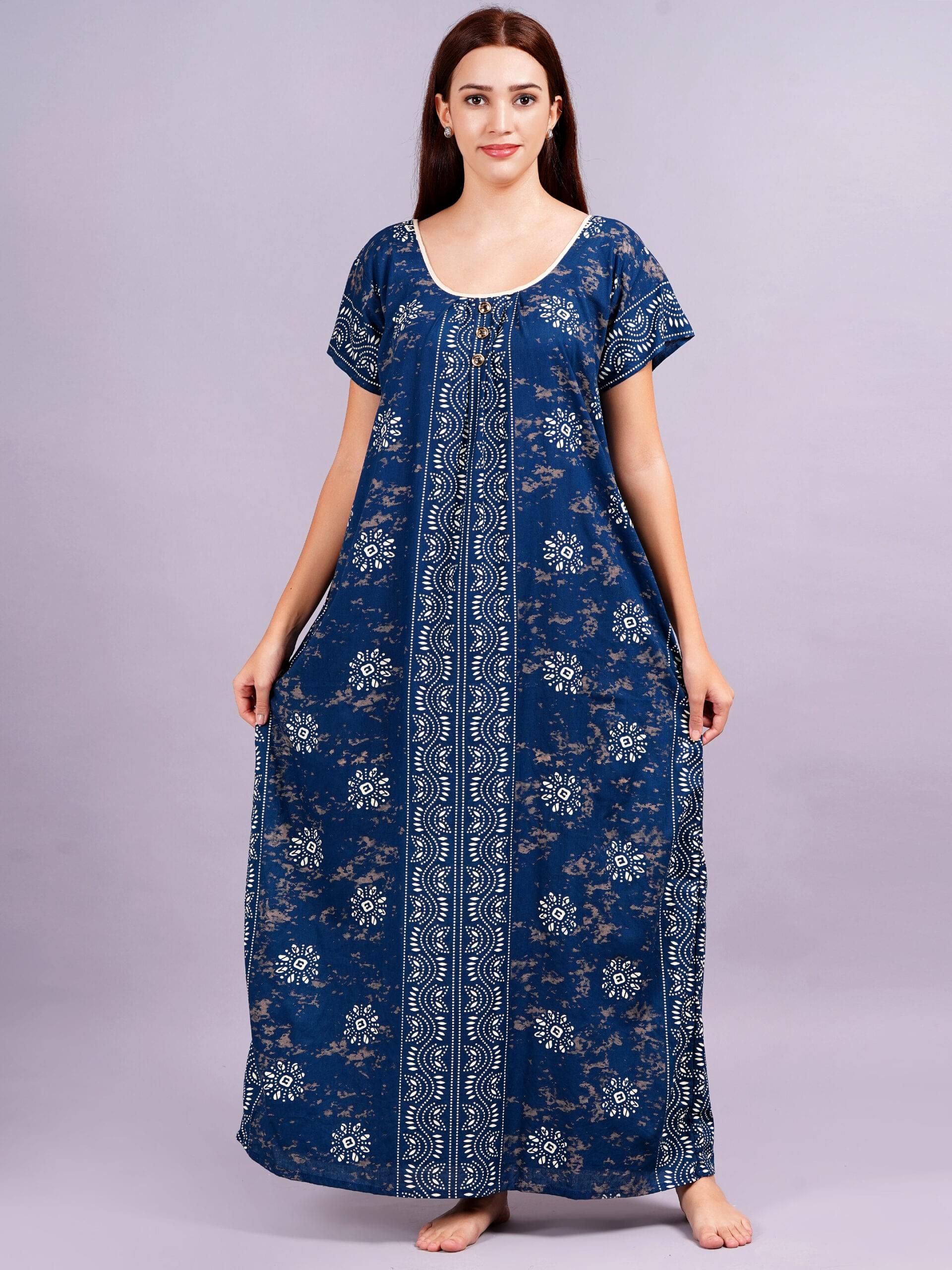 Breezly Women's Pure Cotton Combo Rajwadi Jaipuri Nightdress Nighty - Image 6